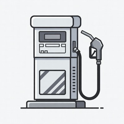 Gas Pump with Nozzle