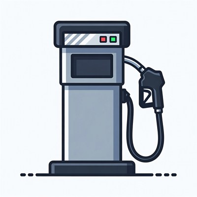 Gas pump with nozzle