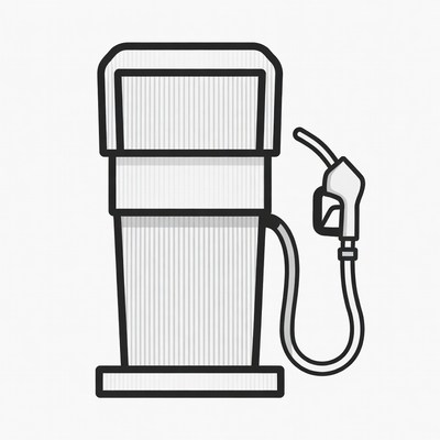 Gas Pump with Nozzle