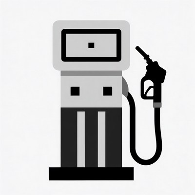 Gas Pump with Nozzle