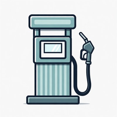 Gas Pump with Nozzle