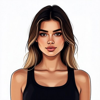 Beautiful woman with balayage hair