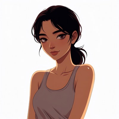 Asian woman in tank top