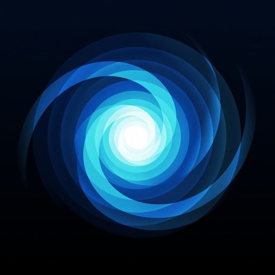 Blue Spiral Vortex Illustration