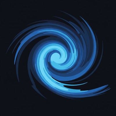 Blue Swirling Vortex Illustration