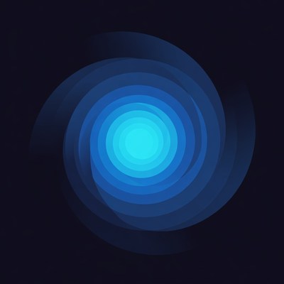 Blue Spiral Vortex Illustration