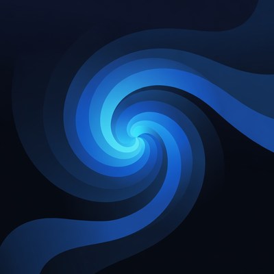 Blue Spiral Swirl Abstract Background