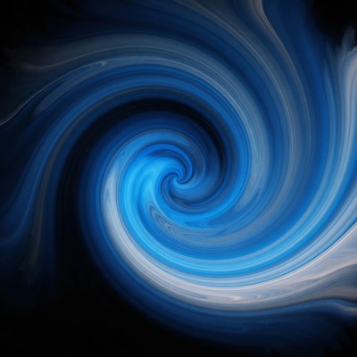 Blue Swirling Spiral Abstract Background