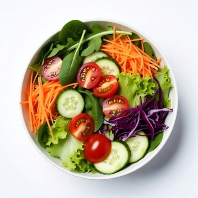 Fresh Colorful Salad in Bowl