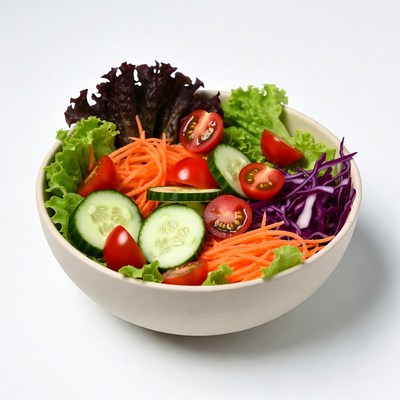 Fresh Colorful Salad in Bowl