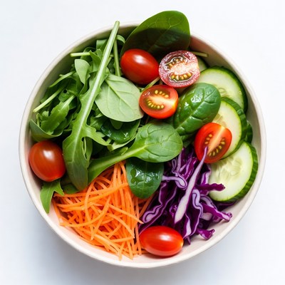 Fresh Mixed Vegetable Salad Bowl