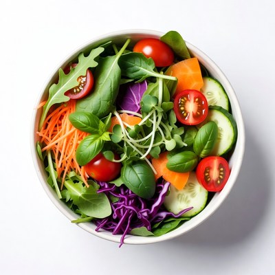 Fresh Colorful Vegetable Salad Bowl