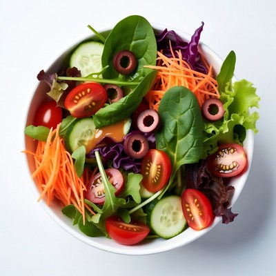 Fresh Mixed Vegetable Salad Bowl