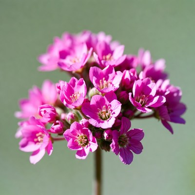 Pink Cluster of Saxifrage Flowers