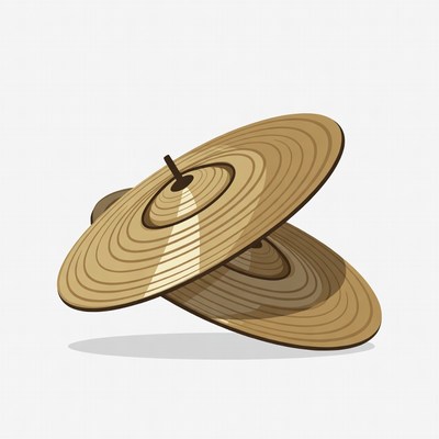 Clashed cymbals illustration