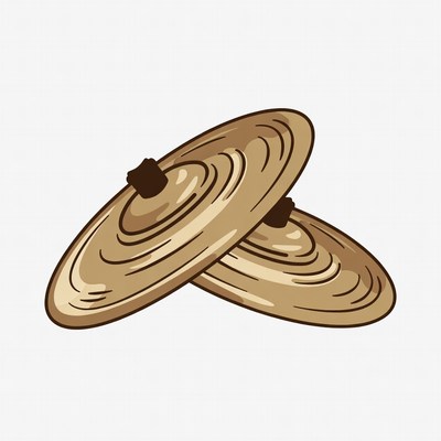 Pair of Cartoon Tambourines