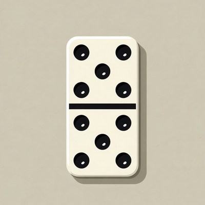 Double Six Domino Tile