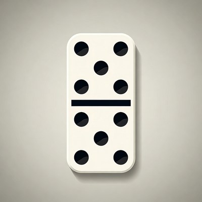 Double Six Domino Tile