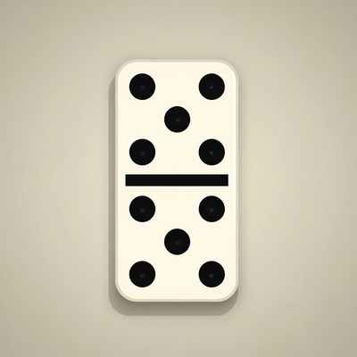 Double-six domino tile