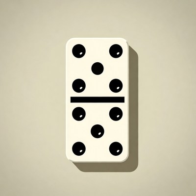 Double-six domino tile