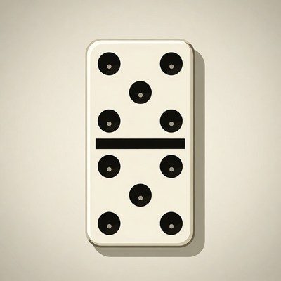 Double Six Domino Tile