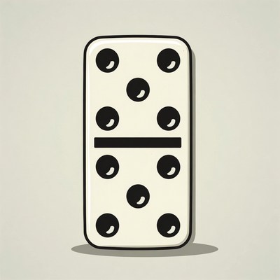 Double Six Domino Tile