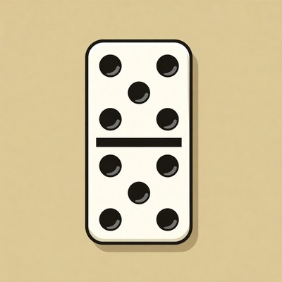 Double Six Domino Tile