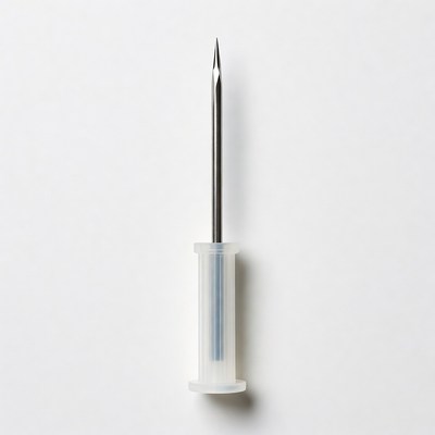Syringe with Needle on White
