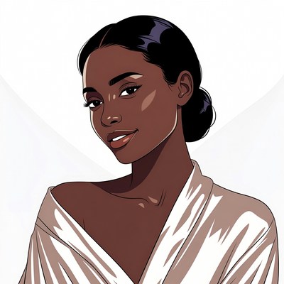 Beautiful African-American woman smiling