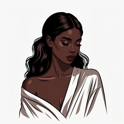 Beautiful African-American woman portrait