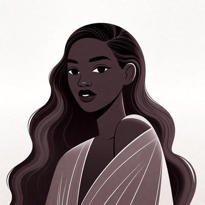 Beautiful African-American woman portrait