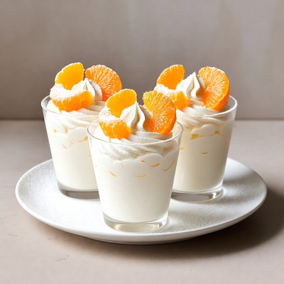 Three Orange Cream Desserts