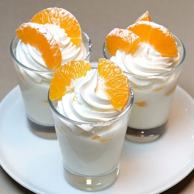 Three Orange Whipped Cream Desserts