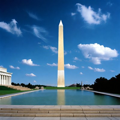 Washington Monument Reflecting in Pool