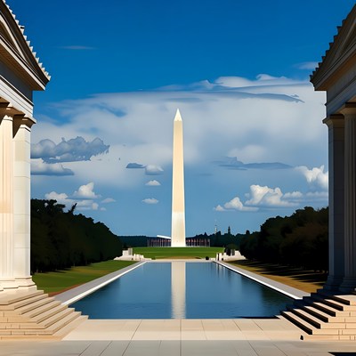 Washington Monument Reflecting Pool View