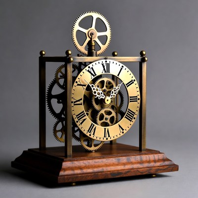 Steampunk Brass Gear Clock
