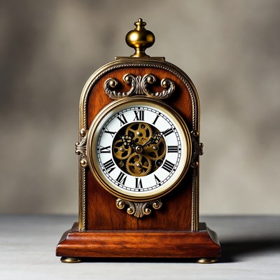 Vintage Brass Skeleton Clock