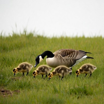 Canada Goose with Goslings