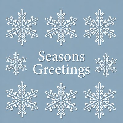 Snowflakes Seasons Greetings Card