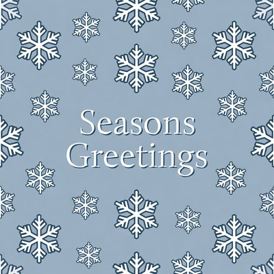Seasons Greetings Snowflakes Background