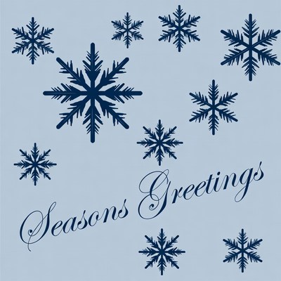 Seasons Greetings with Snowflakes