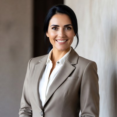 Smiling woman in business suit
