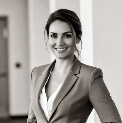Smiling woman in business suit