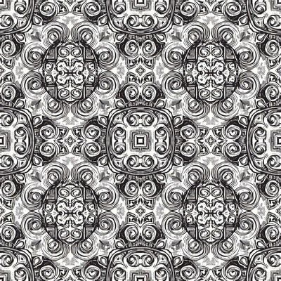 Black and White Mandala Pattern