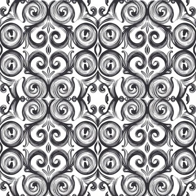 Black Ornate Swirl Pattern