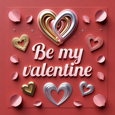 Be My Valentine 3D Hearts