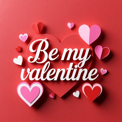 Be My Valentine hearts