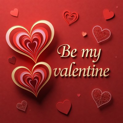 Be My Valentine Layered Hearts