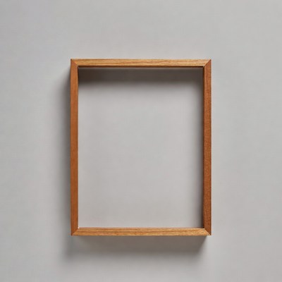 Empty Wooden Picture Frame