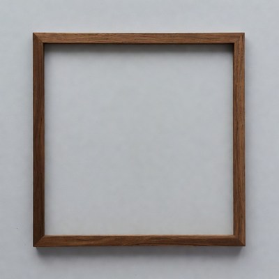 Empty Wooden Picture Frame